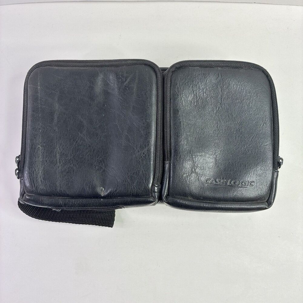 VTG Case Logic Portable CD Player Case 48 CD Faux Leather Travel Carry Bag *READ